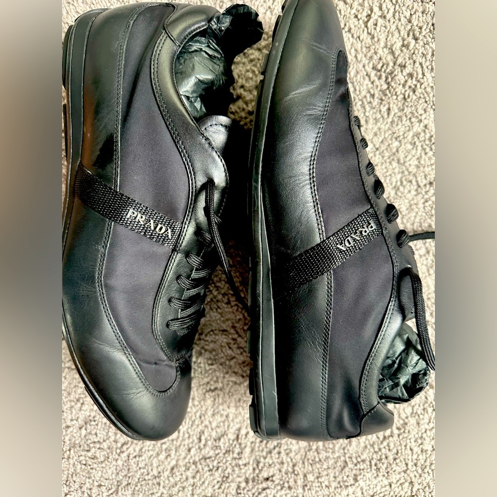 Sleek & Stylish Prada sneakers with storage bag